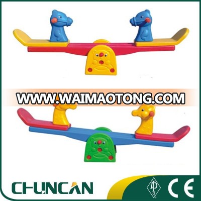 SS50 Animal Design Plastic Children Indoor Double Horse Seesaw